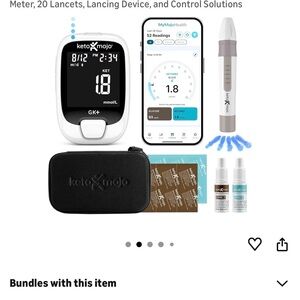 Blood Glucose & Ketone Monitoring Kit - Black